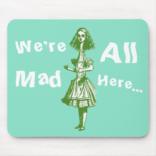 Vintage Alice Stretched in Wonderland Mouse Mat (Front)