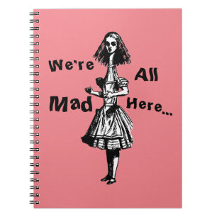 Vintage Alice Stretched in Wonderland Notebook