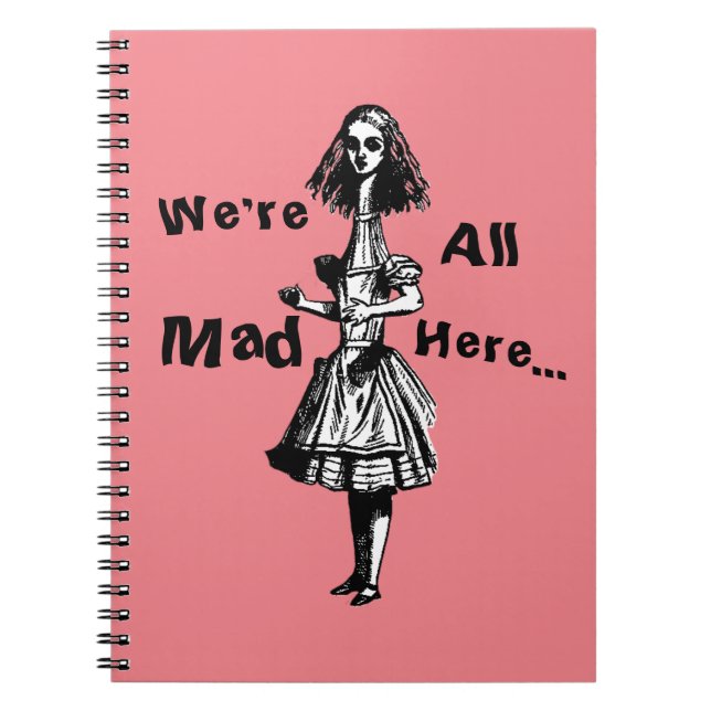 Vintage Alice Stretched in Wonderland Notebook (Front)