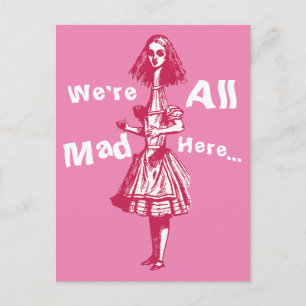 Vintage Alice Stretched in Wonderland Postcard