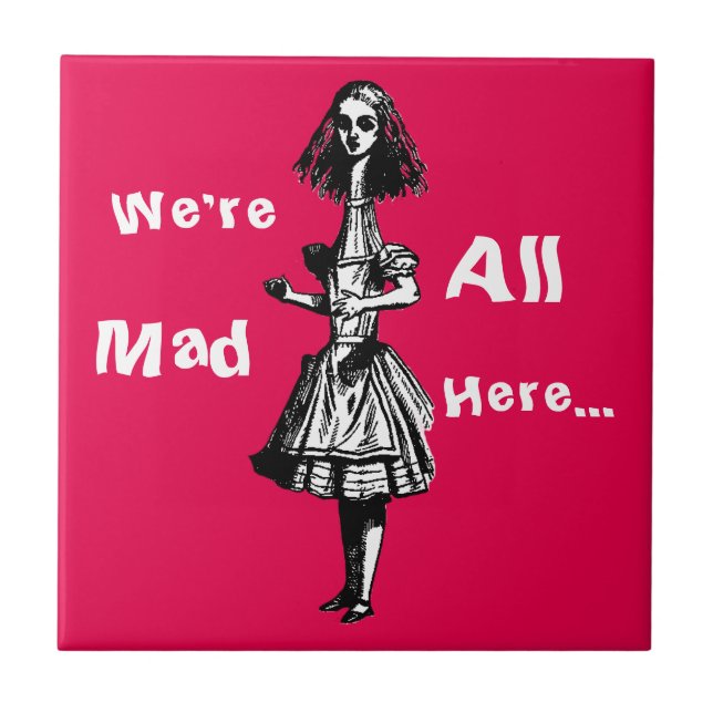 Vintage Alice Stretched in Wonderland Tile (Front)