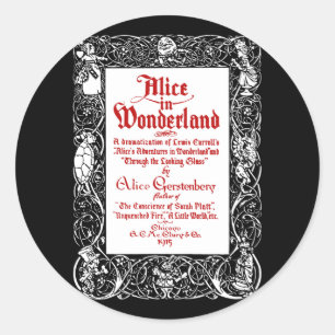 Vintage Alice Title Classic Round Sticker