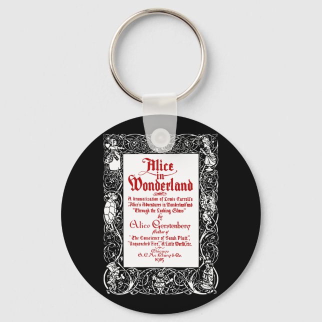 Vintage Alice Title Key Ring (Front)