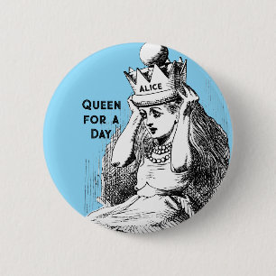 Vintage Alice with Crown 6 Cm Round Badge