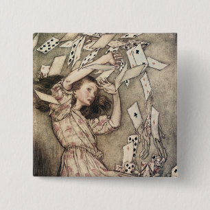 Vintage Alices Adventures in Wonderland by Rackham 15 Cm Square Badge