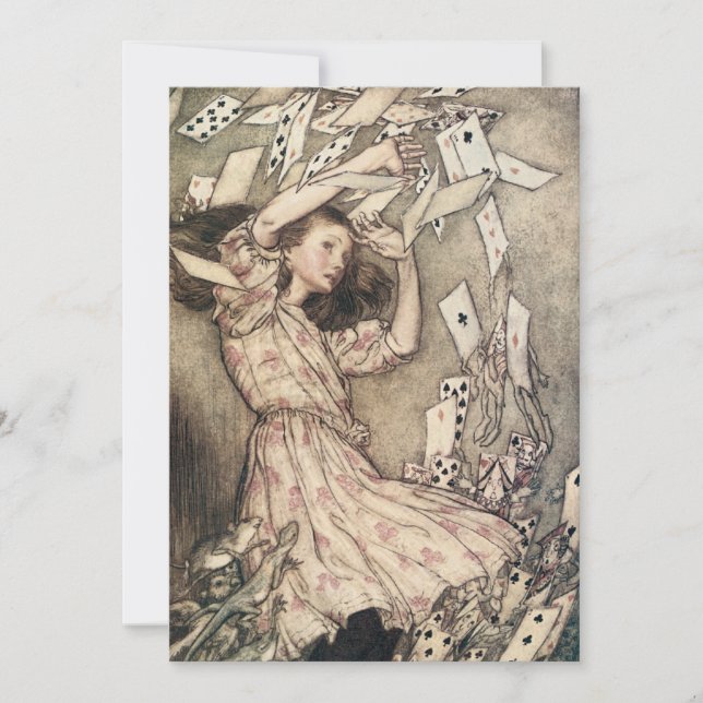 Vintage Alices Adventures in Wonderland by Rackham Invitation (Front)