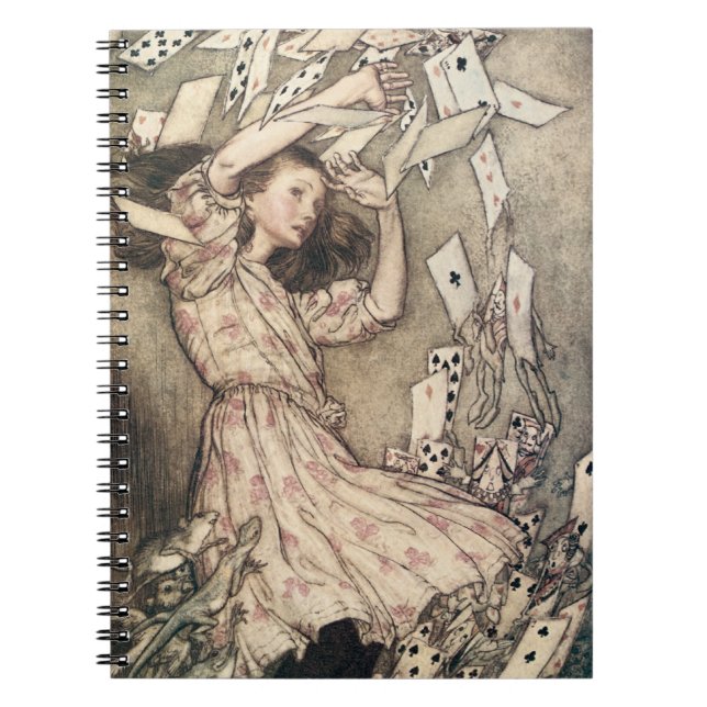 Vintage Alices Adventures in Wonderland by Rackham Notebook (Front)