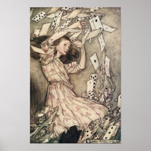 Vintage Alices Adventures in Wonderland by Rackham Poster