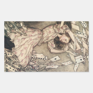 Vintage Alices Adventures in Wonderland by Rackham Rectangular Sticker