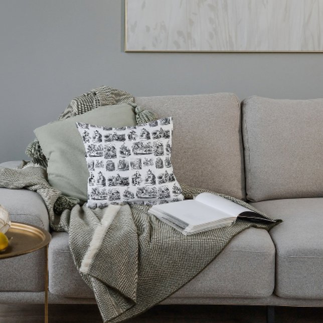 Vintage Alice's Adventures in Wonderland Pattern Cushion (Creator Uploaded)