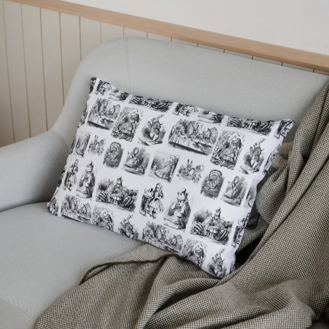 Vintage Alice's Adventures in Wonderland Pattern Pillowcase (Creator Uploaded)