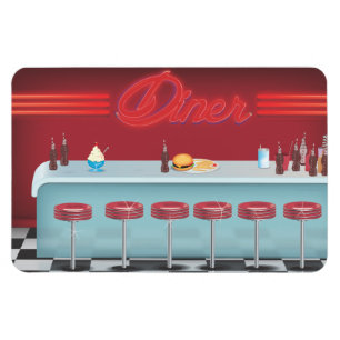 Vintage All American Diner Magnet