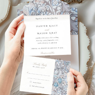 Vintage All-in-One Tear-Away RSVP Invitation