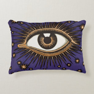 Vintage All Seeing Eye Mystic Celestial Art Decorative Cushion