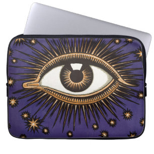 Vintage All Seeing Eye Mystic Celestial Art Laptop Sleeve