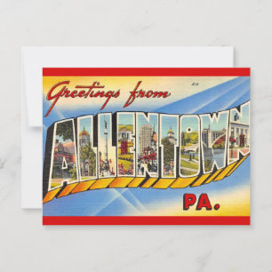 Vintage Allentown PA  Postcard