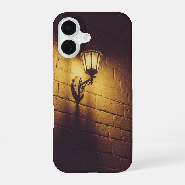 Vintage Alley Wall Lamp iPhone 16 Case (Back)