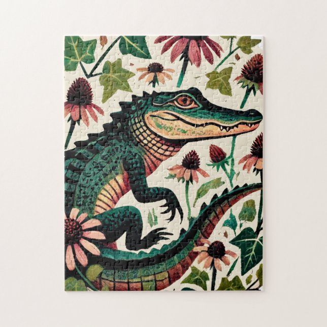 Vintage Alligator                                  Jigsaw Puzzle (Vertical)