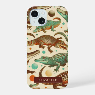 Vintage Alligator Seamlees iPhone 15 Case
