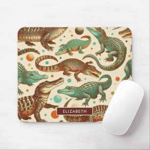 Vintage Alligator Seamlees Mouse Mat
