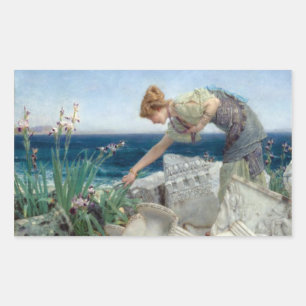 Vintage Alma-Tadema Among the Ruins Sticker