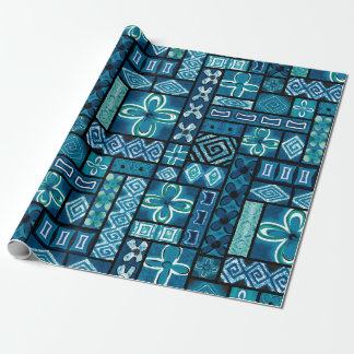 Vintage Aloha Gift Wrap | Pua Blue