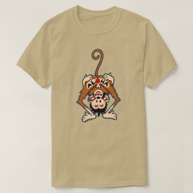 Vintage Aloha Monkey Tattoo  T-Shirt (Design Front)