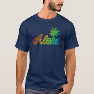 Vintage Aloha T-Shirt  - Classic Rainbow Hawaii