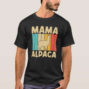 Vintage Alpaca Art For Mom Grandma Women Llama Ani T-Shirt