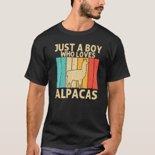 Vintage Alpaca For Boys Kids Men Llama Animal T-Shirt