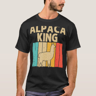 Vintage Alpaca For Men Grandpa Dad Llama Animal   T-Shirt