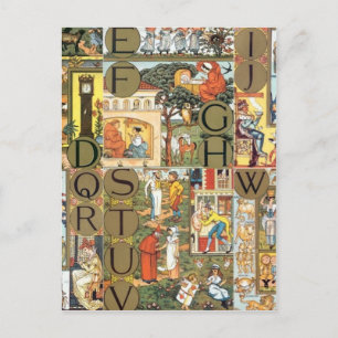 Vintage Alphabet Postcard