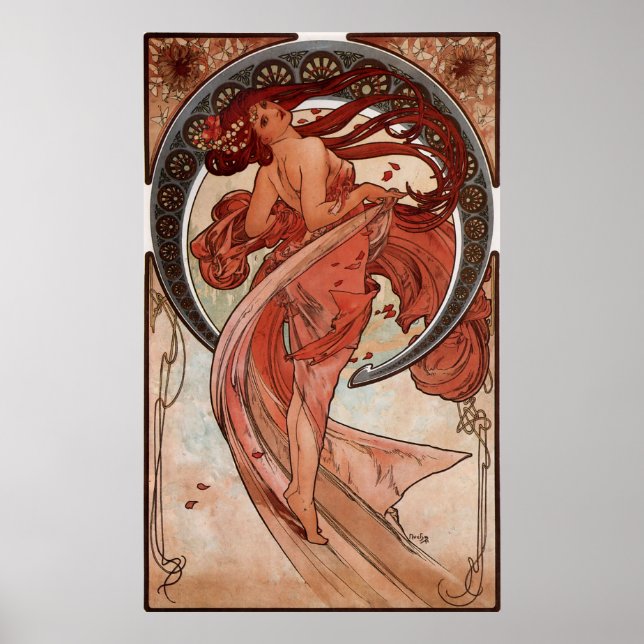 Vintage Alphones Mucha  Dance Print (Front)