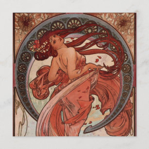 Vintage Alphonse Mucha Dance Invitations