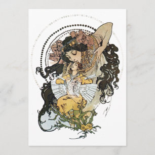 Vintage Alphonse Mucha Invitation