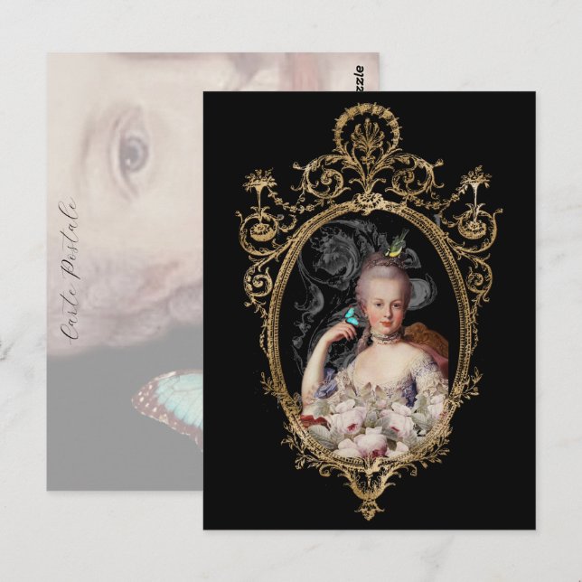 Vintage Altered young Marie Antointte portrait  Postcard (Front/Back)
