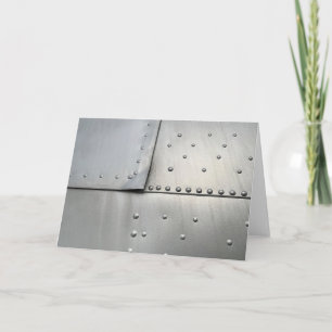 Vintage Aluminium Aircraft Skin  Card