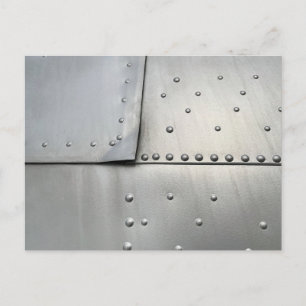 Vintage Aluminium Aircraft Skin  Postcard