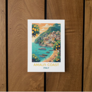 Vintage Amalfi Coast Lemon Orchard Italy Travel Postcard