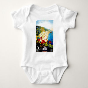 Vintage Amalfi Italy Europe Travel Baby Bodysuit