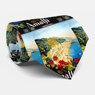 Vintage Amalfi Italy Europe Travel Tie