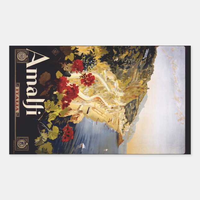 Vintage Amalfi Italy stickers (Front)