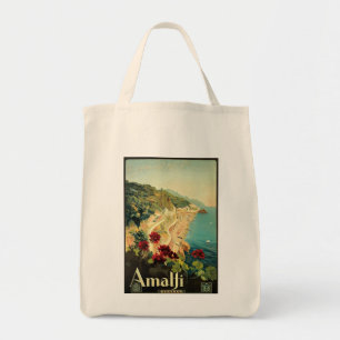 Vintage Amalfi Travel Advertisement Tote Bag