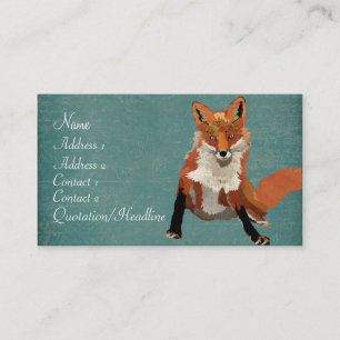 Vintage Amber Fox Business Card