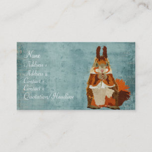 Vintage Amber Squirrel Business Card