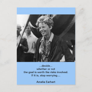 Vintage Amelia Earhart Photo Portrait Postcard