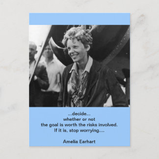 Vintage Amelia Earhart Photo Portrait Postcard