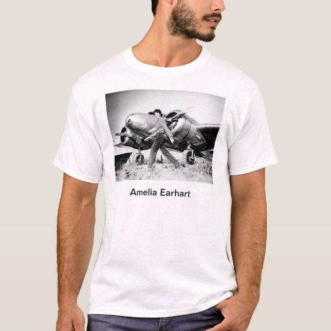 Vintage Amelia Earhart  Photo T-Shirt (Front)