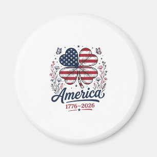 Vintage America 1776 2026 Patriotic Clover Shirt_1 Magnet