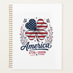 Vintage America 1776 2026 Patriotic Clover Shirt_1 Planner